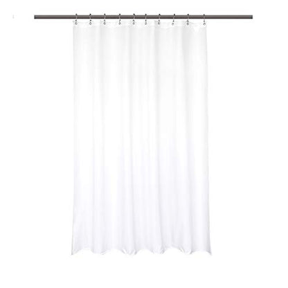 Barossa Design 54x72 Fabric Stall Shower Curtain Liner White | Soft Microfiber Cloth, Waterproof, Hotel Quality, Machine Washable, 54W x 72H for Bathroom Stall - color: Pure White, size: 54"W x 72"L (Pack of 1)
