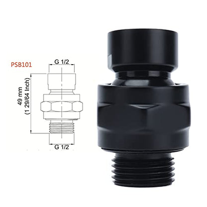 Shower Connector Ball Joint, G1/2 Top Shower Adapter, Good Seal, No Leakage, Rust Prevention Adjustable Shower Head Joint
