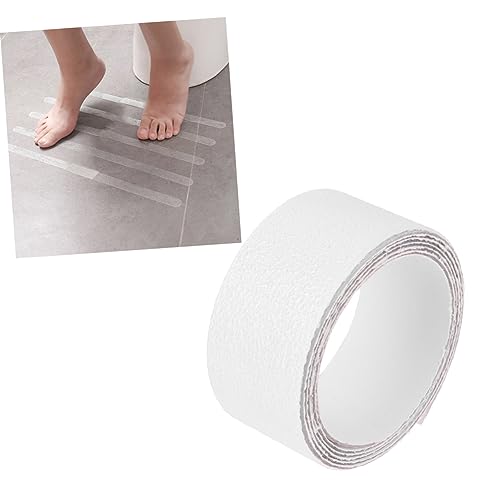 GLEAVI 3 Rolls Transparent Slip Bathroom Stickers Peva Decals for Bathtub Safety Self Adhesive Tub Paster for Slippery Surfaces Easy to Apply Protection