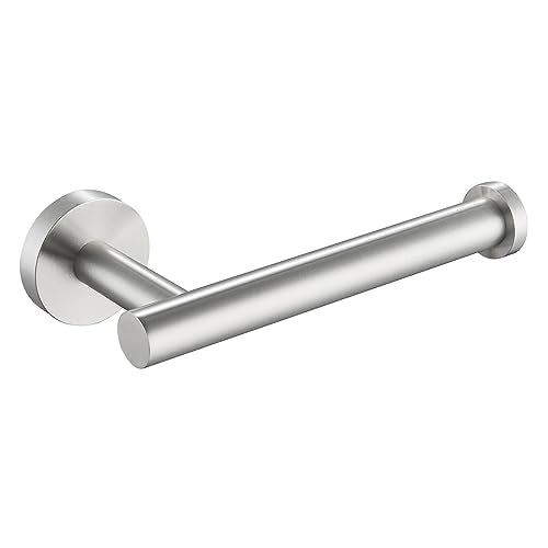 Brushed Nickel Toilet Paper Holder for Restroom, Wall Mounted | 304 Stainless Steel Tissue Holder, Rust-resistant for Bathroom, Powder Room, Vanity, Stable Drilling Mounted, Space-saving - color: Brushed Nickel
