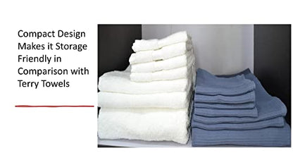 Waffle Bath Towel Set, Organic Cotton,GOTS Certified, Folkstone Grey Super ABSORBANT & Quick Dry, NO SOFTENERS, Environment Friendly,1xBATH58x30.5, 2xHAND29x20, 4xFACE12x12INCH - color: Folkstone Grey