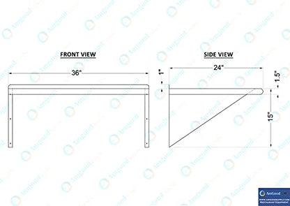 AmGood 24 in. x 36 in. Stainless Steel Wall Shelf | NSF | Metal Shelving | Garage, Laundry, Storage, Utility Room | Restaurant, Commercial Kitchen - size: 24 in. x 36 in.