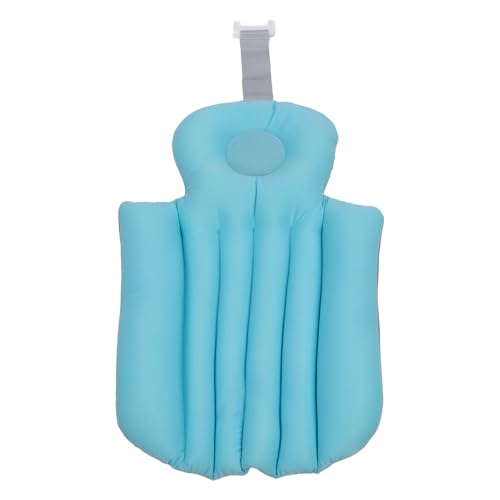 Adult Bath Pillow Suction Cup Design Neck Back Support Nonslip Bath Mat for Home Bathroom (Blue) - color: Blue