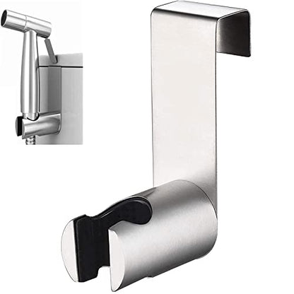 Handheld Bidet Sprayer for Toilet,Bidet Sprayer Holder,Hook Silver | Bidet Sprayer Holder for Handheld Shower Wand, Diaper Sprayer,Stainless Steel Bidet Holder - color: Silver