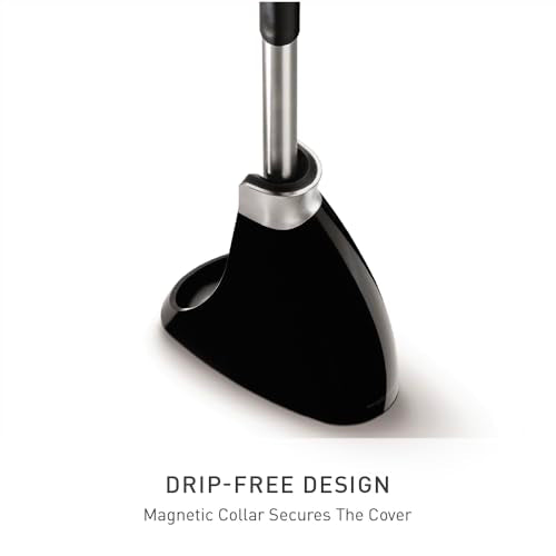 simplehuman Toilet Brush with Caddy Stainless Steel, Black - color: Black, style: Toilet Brush