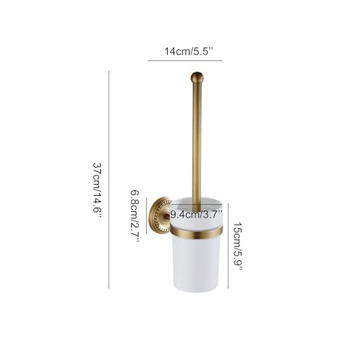 Antique Bronze Toilet Brush Holder Set Wall Mounted - color: Toilet Brushed Holder Set