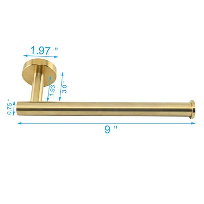 TocTen Hand Towel Holder/Towel Ring - Thicken SUS304 Stainless Steel Bathroom Hand Towel Bar, 9Inch Heavy Duty Wall Mounted Towel Rack Hanger (Brushed Gold) - color: Gold, size: 9 In-Round