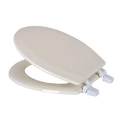 J&V Textiles Round Wooden Toilet Seat With Beveled Edge (Beige)* - color: Beige