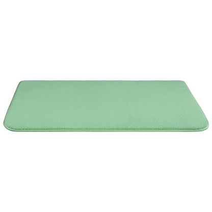 American Soft Linen 21x32 Fluffy Foamed Slip Reducer Bath Rug, Machine Washable Area Bath Mat Rugs for Bathroom, Sage - color: Sage Green, style: 21x32" Fluffy Foamed Bath Mat
