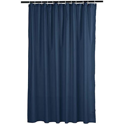Amazon Basics Waffle Weave Bathroom Shower Curtain, 100% Polyester, 72" x 72", Navy Blue - color: Navy Blue, size: 72"W x 72"L (Pack of 1), style: Waffle Texture