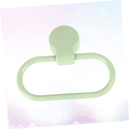 POPETPOP Self Adhesive Towel Holder Ring Green No Drilling Bathroom Towel Rack Abs Material Easy Peel and Stick Installation for Kitchen and Bathroom Use