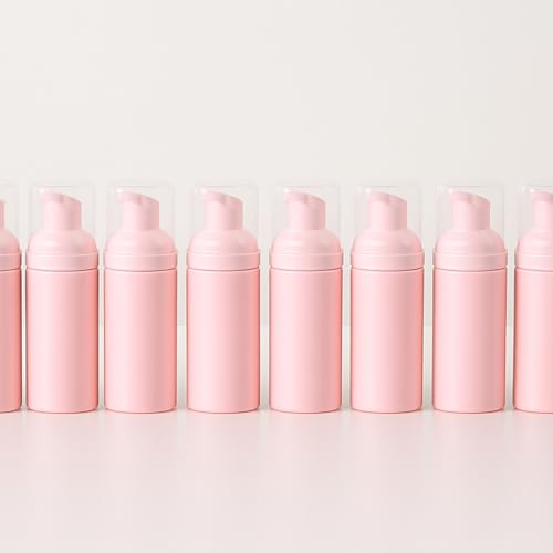 10Packs 30ml/1Oz Pink Foaming Pump Bottles Travel Size Soap Dispenser Refillable Foam Pump Containers for Face Cleanser, Shampoo, Hand Wash, Lotion, DIY Skincare