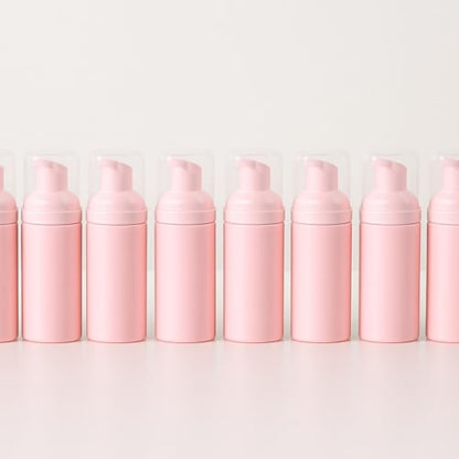 10Packs 30ml/1Oz Pink Foaming Pump Bottles Travel Size Soap Dispenser Refillable Foam Pump Containers for Face Cleanser, Shampoo, Hand Wash, Lotion, DIY Skincare