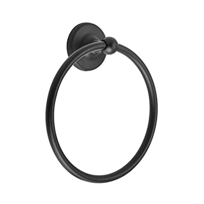Amerock Wall Mounted Matte Black Towel Ring, Small Hand Towel Holder, Bathroom Accessories, Bath Hardware, Kitchen Towel Holder - color: Matte Black