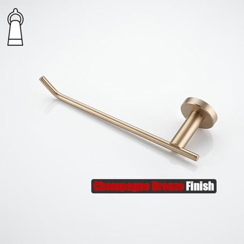 JQK Hand Towel Bar, Champagne Bronze Stainless Steel Towel Ring Holder for Bathroom, 9 Inch Wall Mount Left Hand, TR101-CB - color: Champagne Bronze, size: 9 Inch (Left)