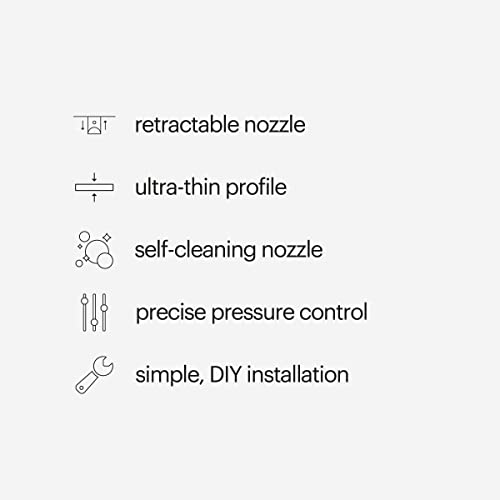 Brondell FSP-150 FreshSpa Thinline Precision Essential Bidet Attachment for Toilet Seats with Adjustable Water Pressure, Side Arm Control, Thin Profile, White (Single Nozzle) - style: Single Nozzle