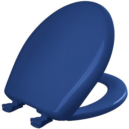 Bemis Classic Colors Slow Close Toilet Seat, Easy Clean Hinges and Durable Plastic Seat, Made in USA, Round, Colonial Blue - color: Colonial Blue, size: Round