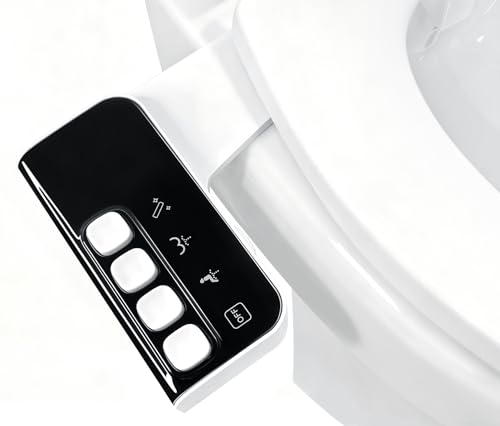 Bidet Attachment for Toilet,Non-Electric Bidet Attachments with Independent Adjustable Water Pressure,Retractable Self-Cleaning Nozzles for Feminine and Rear Washing-Black - color: A3-Bidet Attachment