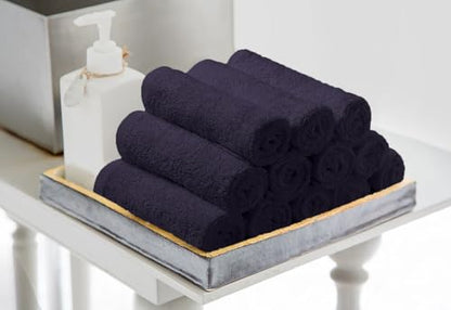 Avalon Towels Plum Washcloths Bulk Pack of 36 (12x12 inches) - 100% Cotton Washcloths & Face Towels - Highly Absorbent & Soft Wash Cloths for Showering, Wash Rags for Body & Face Cloths - color: Plum