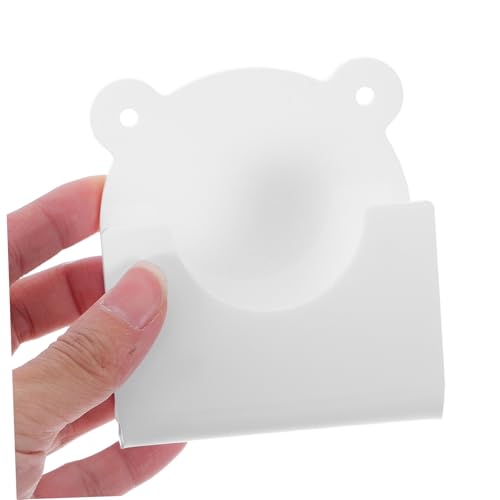 2pcs Drill Less Shower Curtain Rod Bracket Wall Mount Holder Curved Groove for Easy Installation