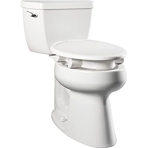 Bemis Assurance 3" Raised Toilet Seat for Seniors, Therapist Preferred for Safety, Secure Hinges, Clean Shield Guard, Elongated, White - size: Elongated, style: Raised Seat