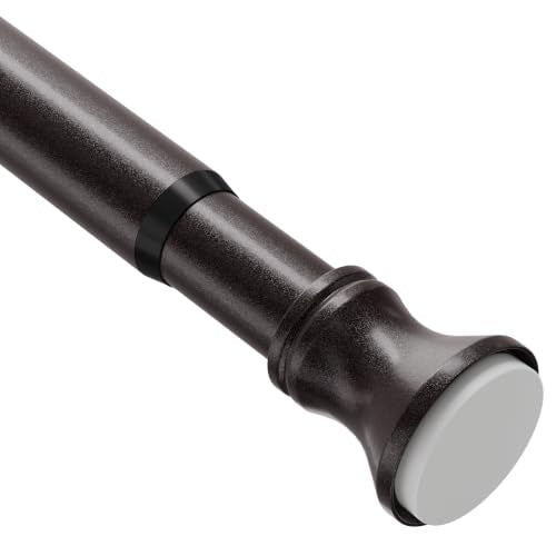 Amazer Spring Tension Shower Curtain Rod, 26-42 Inches Rust-Resistance Tension Curtain Rod Bathroom Rod, Adjustable Shower Curtain Rod No Drill, Bronze - color: Bronze, size: 26-42 Inches