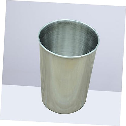 2Pcs Stainless Steel Tumbler Cups Silver Water Beverage Cups for Home Bathroom and Parties Easy to Clean Stainless Steel Design