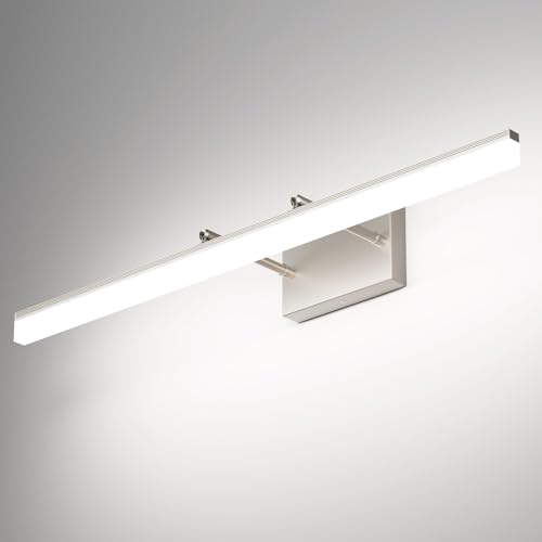 Aipsun 31.5 inch Modern Brushed Nickel Vanity Light Adjustable Bathroom Light Fixtures Over Mirror Rotatable Vanity Lighting 5500K - color: Brushed Nickel, size: 31.5 in