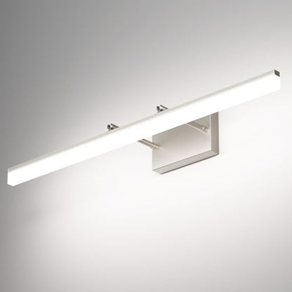 Aipsun 31.5 inch Modern Brushed Nickel Vanity Light Adjustable Bathroom Light Fixtures Over Mirror Rotatable Vanity Lighting 5500K - color: Brushed Nickel, size: 31.5 in
