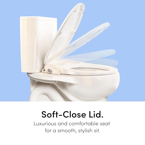 TUSHY Wave Non-Electric Bidet Toilet Seat, Round, Platinum Knob | Quick-Release, DuoFlow Front and Rear Wash, Self-Cleaning Nozzle, Soft-Close Lid, Sleek Design, 10 Minute DIY Install - color: White/Platinum, style: Single Temp - Round Seat