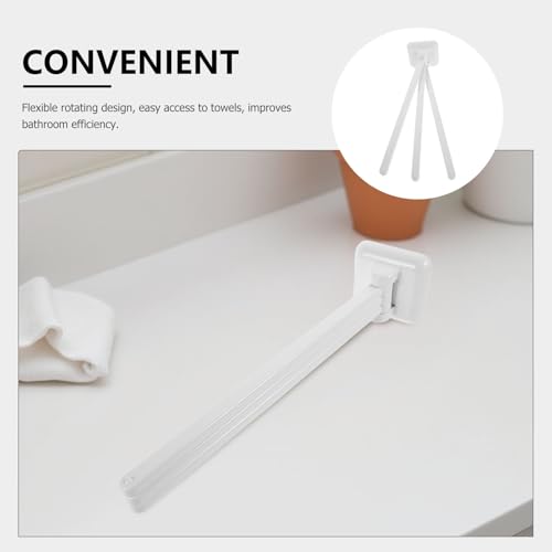 KICHOUSE 2pcs Swivel 3-Arm Stainless Steel Towel Rack, No Drill Wall Mounted Swing Out Holder Space Saving for Bathroom Kitchen RV Laundry Room
