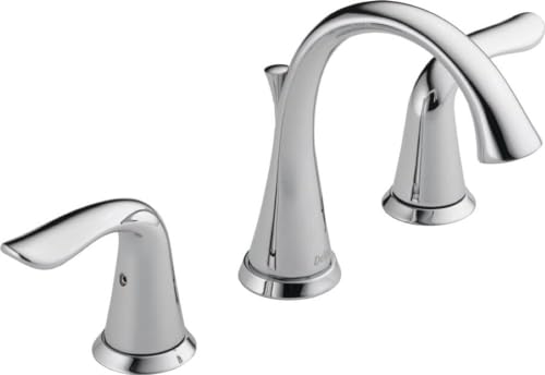 Delta Faucet Lahara Widespread Bathroom Faucet Chrome, Bathroom Faucet 3 Hole, Diamond Seal Technology, Metal Drain Assembly, Chrome 3538-MPU-DST - color: Chrome