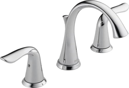 Delta Faucet Lahara Widespread Bathroom Faucet Chrome, Bathroom Faucet 3 Hole, Diamond Seal Technology, Metal Drain Assembly, Chrome 3538-MPU-DST - color: Chrome