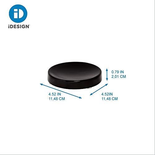 iDesign Ceramic Earth Collection Bar Soap Dish, Matte Black (Pack of 12) - color: Matte Black, size: Soap Dish (Pack of 12)