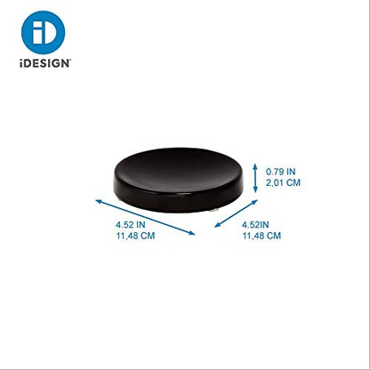 iDesign Ceramic Earth Collection Bar Soap Dish, Matte Black (Pack of 12) - color: Matte Black, size: Soap Dish (Pack of 12)