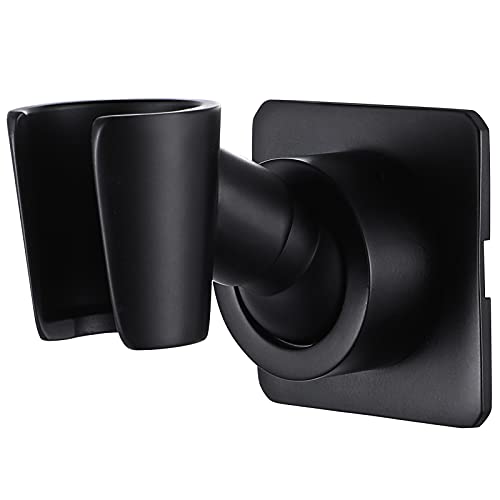 Shower Head Holder All Meta lHandheld Shower Wand Bracket Adhesive Shower Wall Mount Holder Brass Shower Spray Holder Black, Drill Free Glue Installation - color: Black