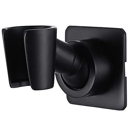 Shower Head Holder All Meta lHandheld Shower Wand Bracket Adhesive Shower Wall Mount Holder Brass Shower Spray Holder Black, Drill Free Glue Installation - color: Black