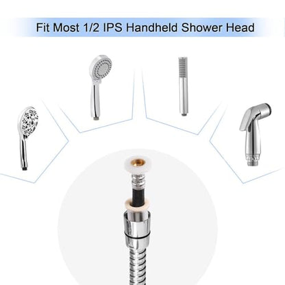 Durable Flexible Shower Hose 1.5M/3M Extra Long Stainless Steel Extension Plumbing Pipe Bathroom Accesso,Silvery,1.75m - size: 1.75m