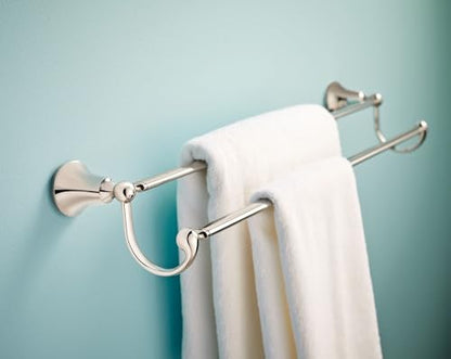 Moen YB5222CH Wynford 24-Inch Double Towel Bar, Chrome - color: Chrome, size: 24 inches, style: Double Towel Bar