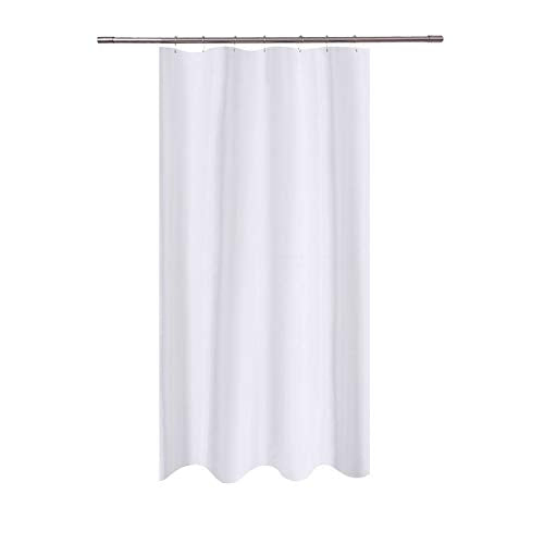 N&Y HOME Fabric Shower Curtain Liner 40 x 72 inches Bath Stall Size, White | Hotel Quality, Bottom Magnets, Machine Washable, Water Repellent, 40x72 Narrow Bathroom Curtain with Grommets - color: White, size: 40"W x 72"L (Pack of 1)