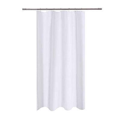 N&Y HOME Fabric Shower Curtain Liner 40 x 72 inches Bath Stall Size, White | Hotel Quality, Bottom Magnets, Machine Washable, Water Repellent, 40x72 Narrow Bathroom Curtain with Grommets - color: White, size: 40"W x 72"L (Pack of 1)