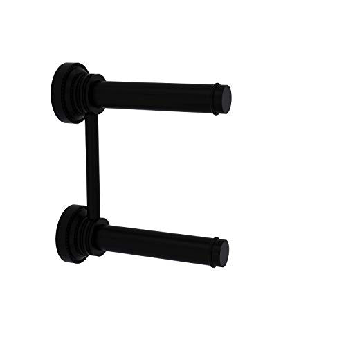 Allied Brass DT-24-RR-2-BKM Dottingham Collection 2 Roll Reserve Roll Toilet Paper Holder, Matte Black