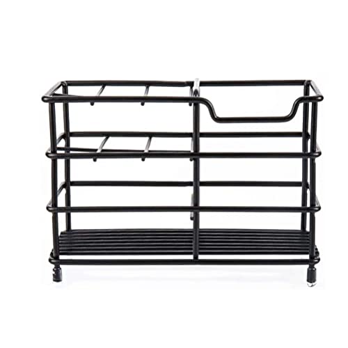 Toothbrush Holders for Bathroom, Stainless Steel, Black | 7-Slot, Organizer - size: Large