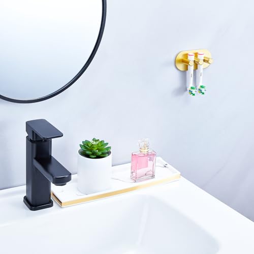 Electric Toothbrush Head Holder, Toothbrush Holders Wall Mounted, Adhesive Tooth Brush Head Holder Organiser, Electric Toothbrushs Holder, Shower Tooth Brushing Holder (Gold, Small) - color: Gold, size: Small