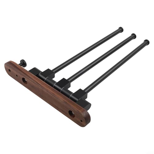 Wood Swivel Towel Rack Wall Mounted, 2-5 Arm Rotating Towel Bar Holder for Bathroom Kitchen, Rustproof Aluminum Alloy and Wood Towel Hanger Organizer(2) - size: 2