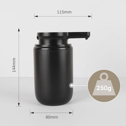 Automatic Foaming Soap Dispenser, Rechargeable Touchless Foam Hand Soap Dispenser for Bathroom, Soap Pump for Kitchen, Water-Resistant, Xmas Gift 10oz, Black - color: Black