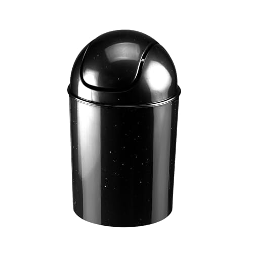 Umbra 1.25 Gallon Mini Waste Can with Removable Swing-Top Lid - Small Garbage Bin for Kitchen, Bathroom, Bedroom, Office - Compact Trash Can Fit Under Tables & Counters - Galaxy Black - color: Galaxy
