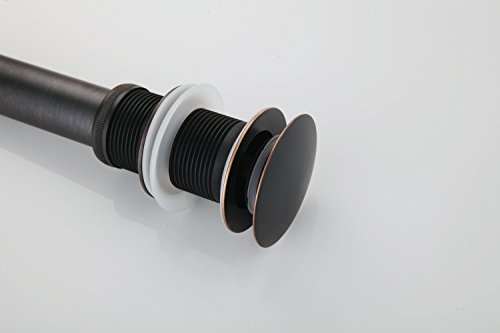 SUMERAIN Bathroom Sink Drain Without Overflow, Oil Rubbed Bronze | Brass, Pop Up Drain Stopper, Durable, Easy Installation - size: S7304O