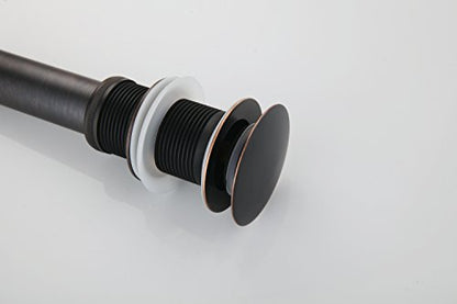 SUMERAIN Bathroom Sink Drain Without Overflow, Oil Rubbed Bronze | Brass, Pop Up Drain Stopper, Durable, Easy Installation - size: S7304O
