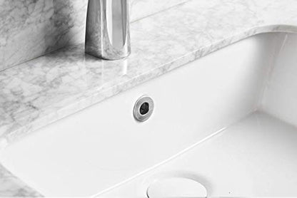 Bathroom Sink Overflow Hole Cover Ring Brass Basin Trim Insert in Hole | Round Caps Brushed Nickel by Homevacious - color: Brushed Nickel